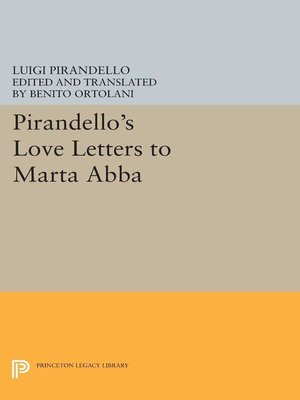 cover image of Pirandello's Love Letters to Marta Abba
